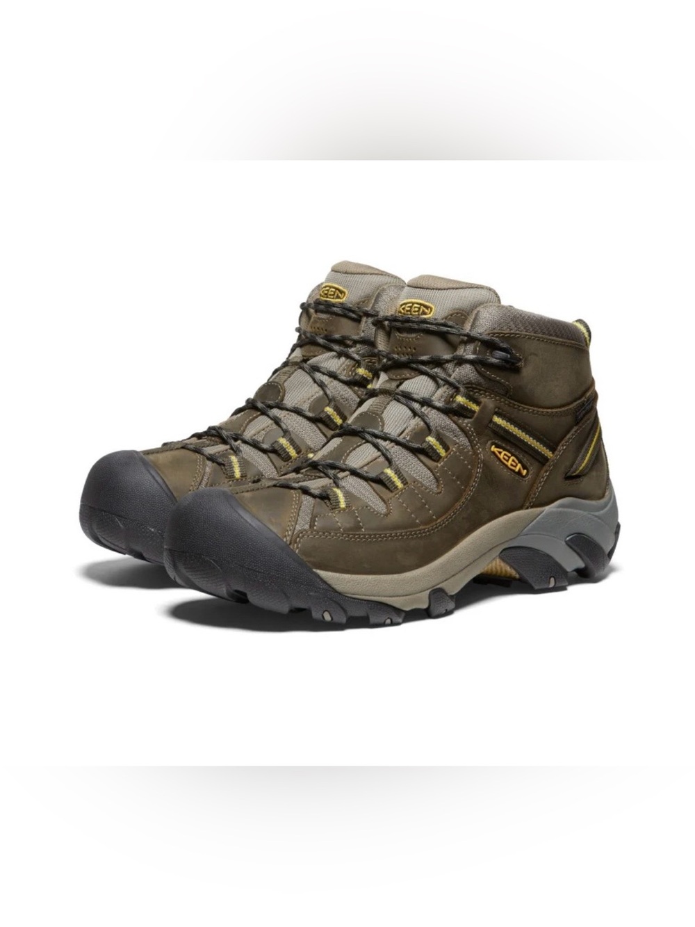KEEN Targhee II Mid Men's Olive Green and Black Waterproof Hiking Boots Sz 9.5